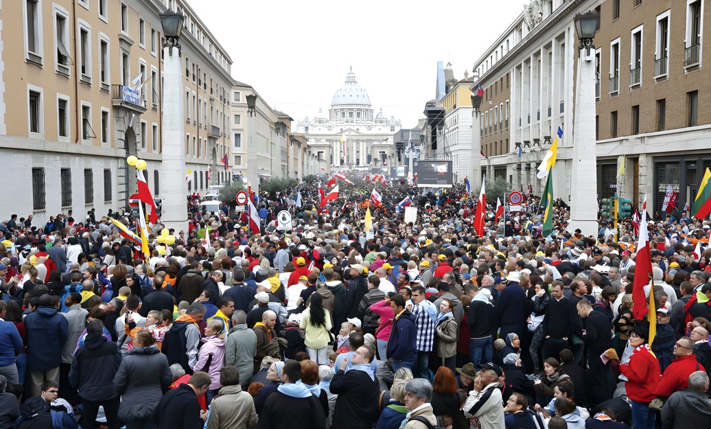 foule place saint-pierre