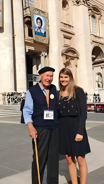 Norbert Baudois et sa petite-fille Virginie
