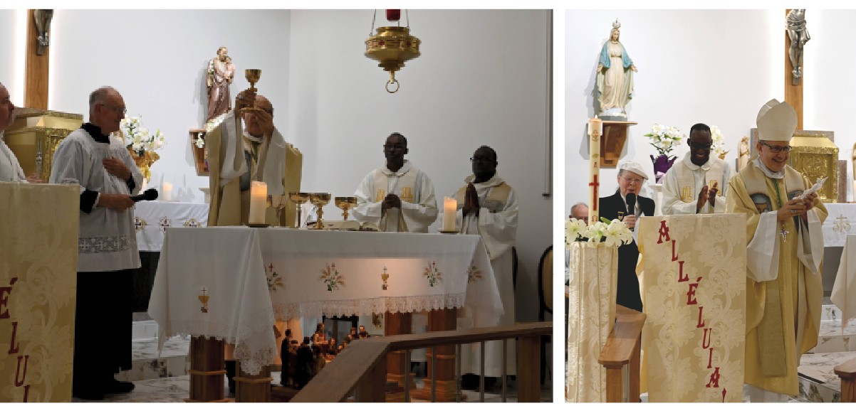 Bénédiction de la chapelle de la Maison de l’Immaculée par Mgr Rodembourg