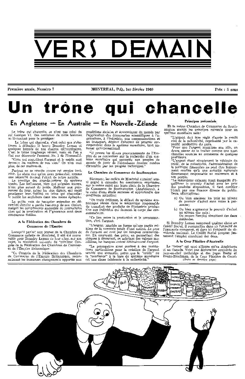 Magasine Vers Demain 1 février 1940