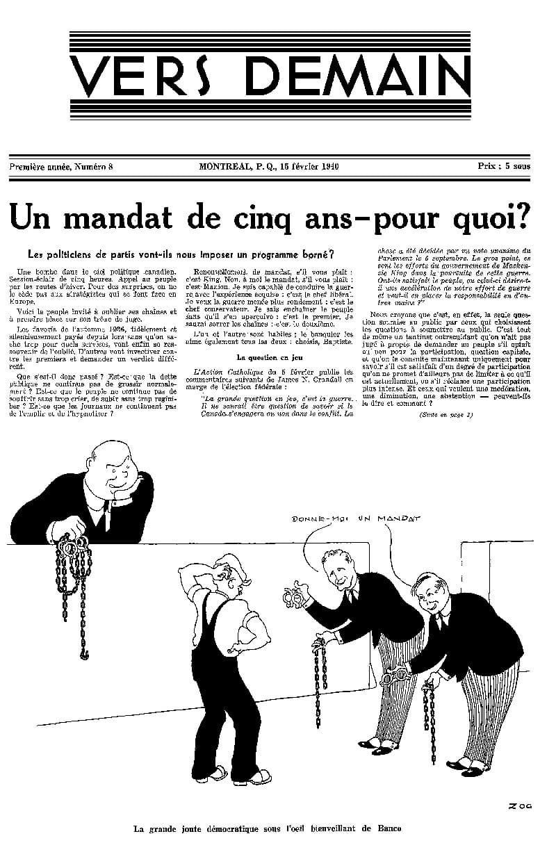 Magasine Vers Demain 15 février 1940