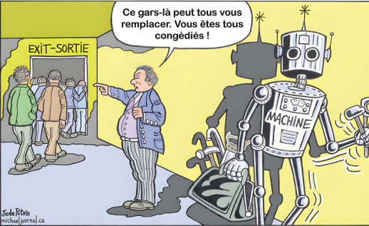 robot remplace humain