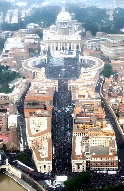foule rome canonisation jean-paul II et jean XXIII